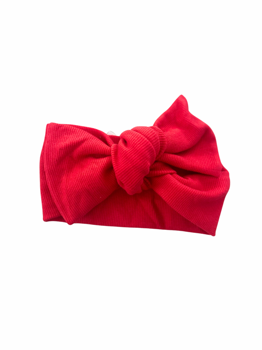 Red Ribbed Bow