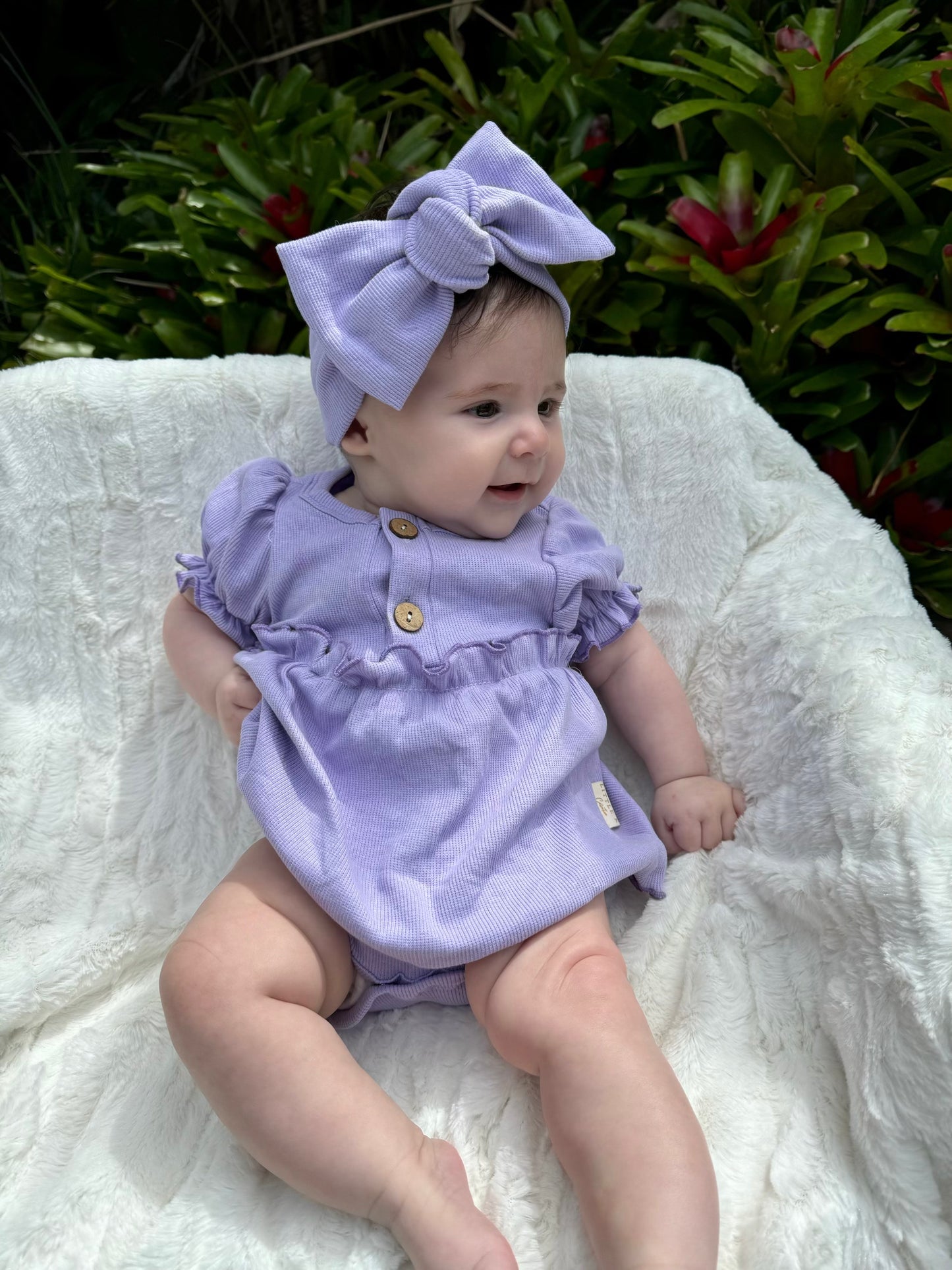 Dolly Short Sleeve Dress Romper in Lilac